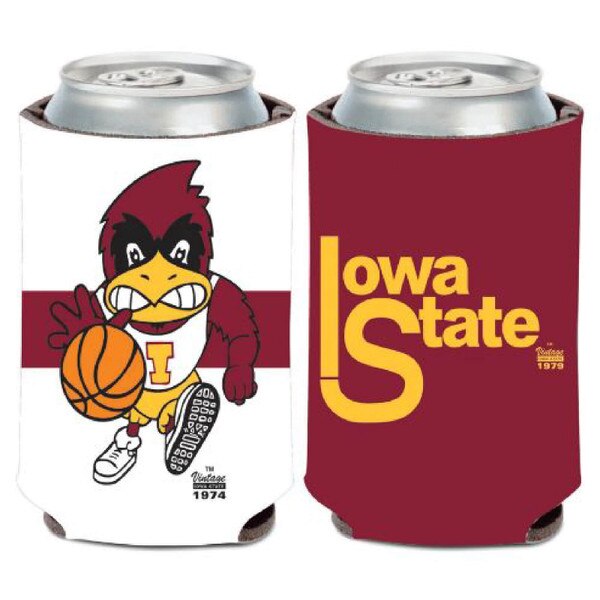 Vintage Basketball Cy Iowa State 2-sided Can Cooler 12oz